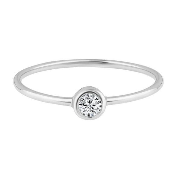 Dainty Bezel Set Ring