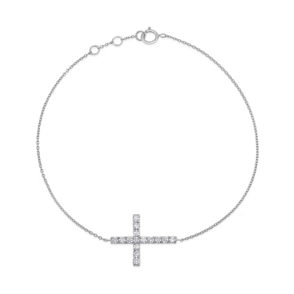 Diamond Cross Chain Bracelet