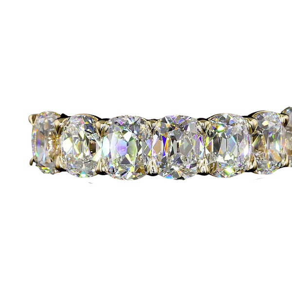 Lab-Grown Antique Cushion 3/4 Band