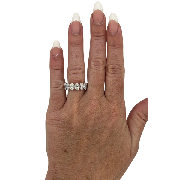 Lab-Grown Oval Eternity Band