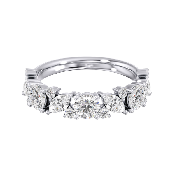 Lab-Grown Marquise & Round Accented Band