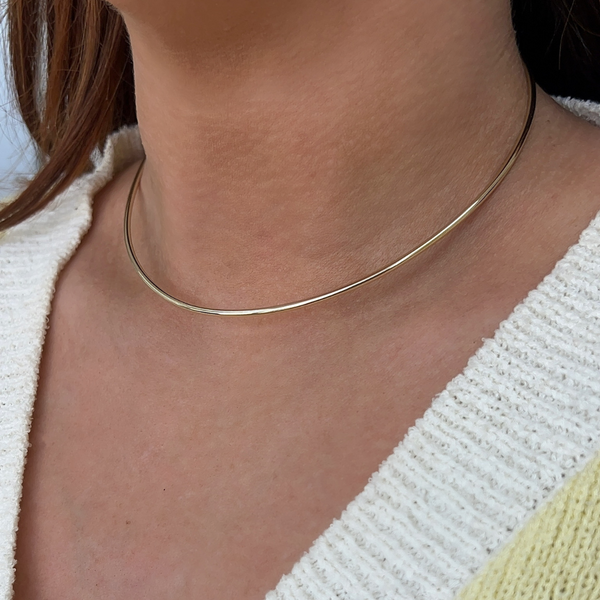 Yellow Gold Omega Choker