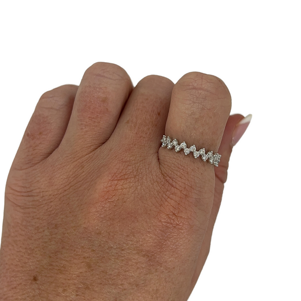 Zig Zag Diamond Band