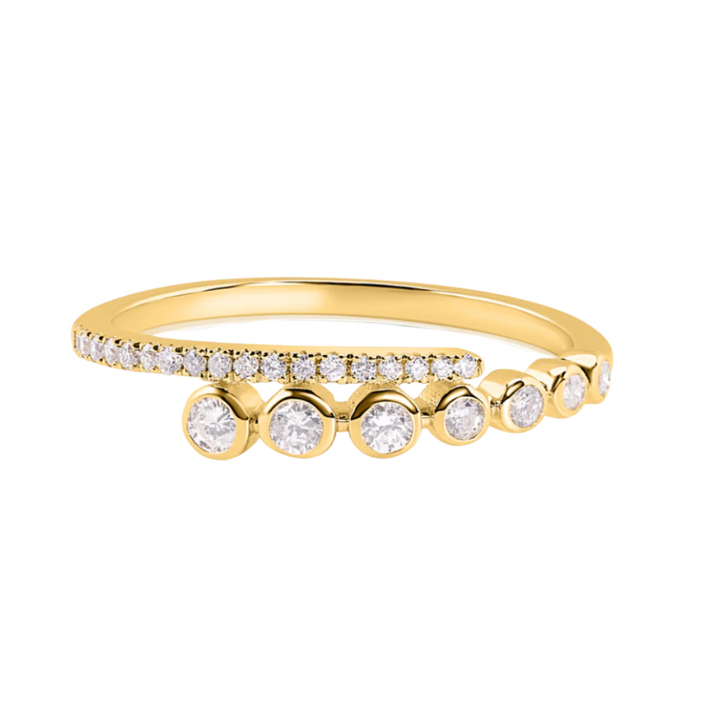 Bezel & Prong Set Wrap Ring