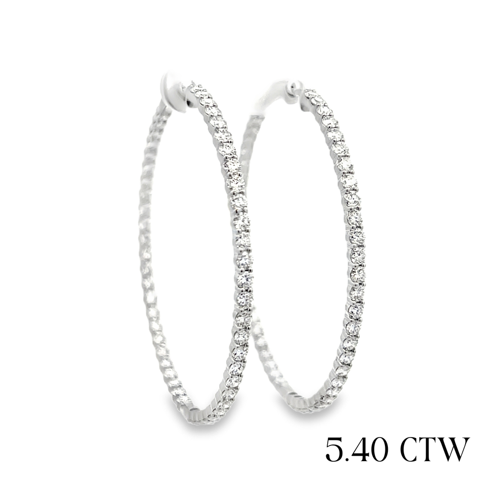 Lab-Grown 2" Inside Out Hoops