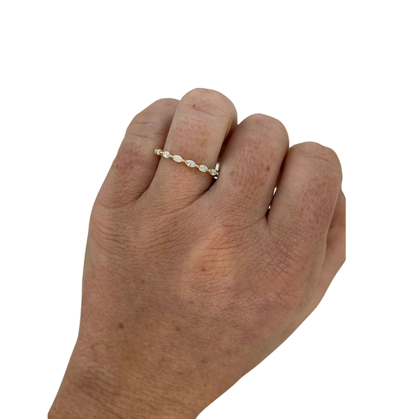 Lab-Grown Mini East/West Marquise Band