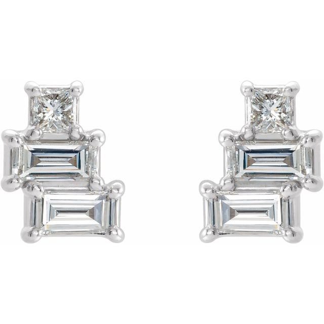 Diamond Geo-Cluster Studs