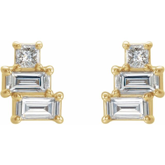 Diamond Geo-Cluster Studs