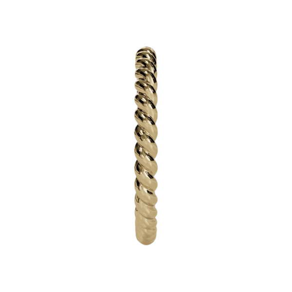 Rope Design Stackable Gold Band