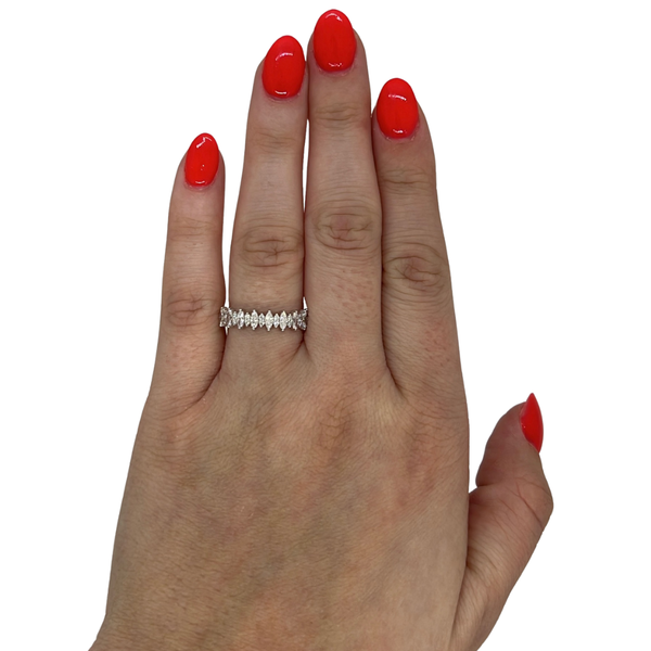Lab-Grown Marquise & Double Round Band