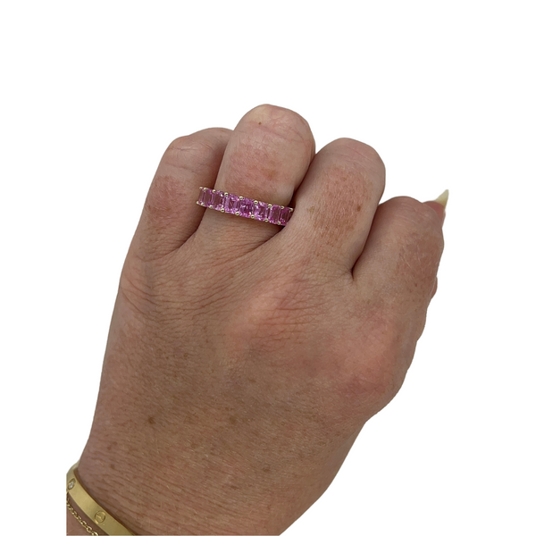 Emerald Pink Sapphire Band