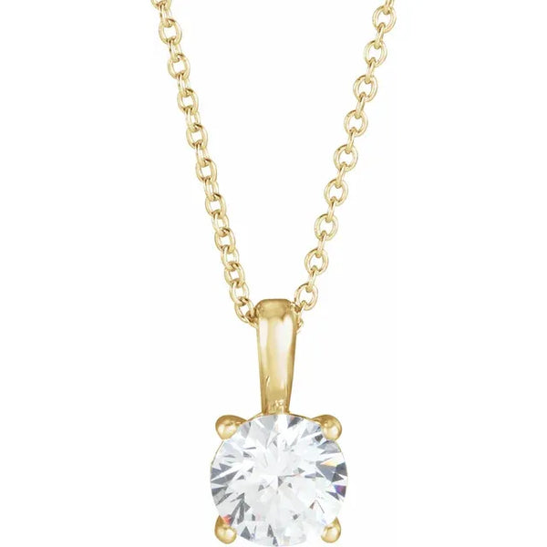 2 CTW Lab Diamond Solitaire Drop Necklace