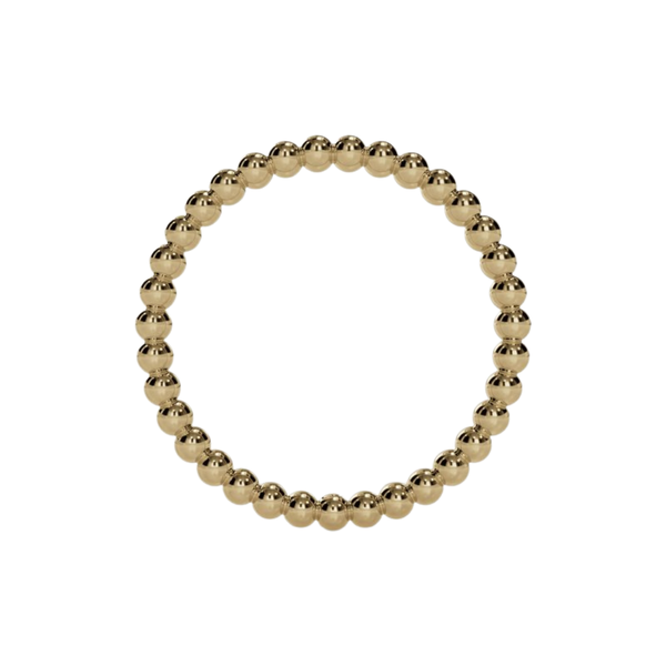 Beaded Bubble Stackable Gold Band