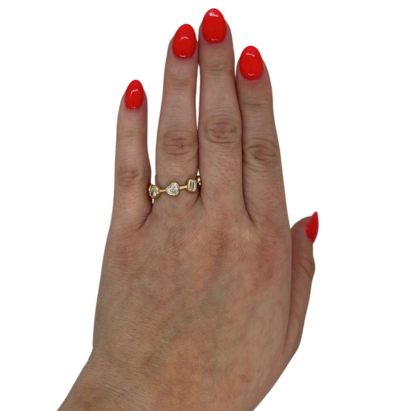 Lab-Grown Bezel Negative Space Multi-Shape Band