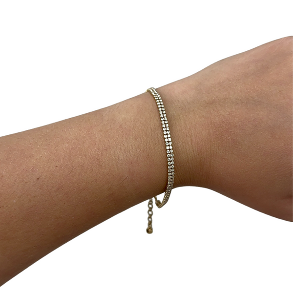 Lab-Grown Double Row Tennis Bracelet