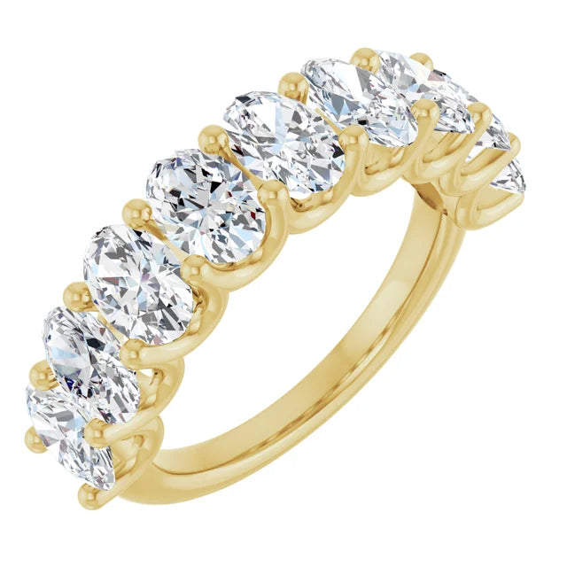 9 Stone Lab Grown Diamond Oval Band