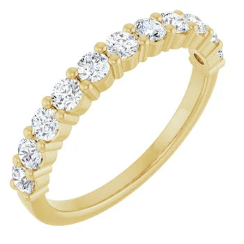 0.75 Ctw Lab Grown Round Diamond Halfway Band
