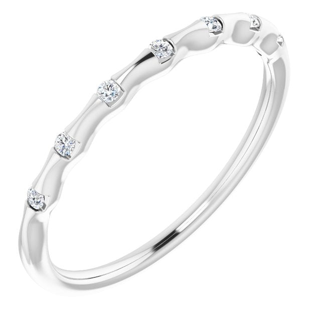 Inlay Diamond Stackable Band