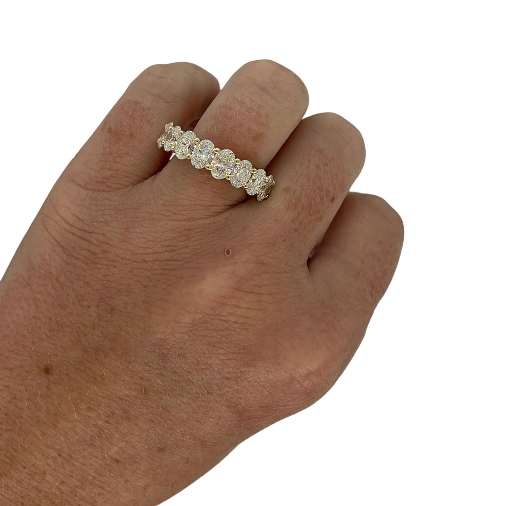 9 Stone Lab Grown Diamond Oval Band