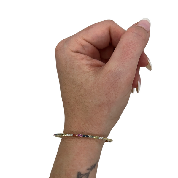 Rainbow Sapphire Flexi-Bangle