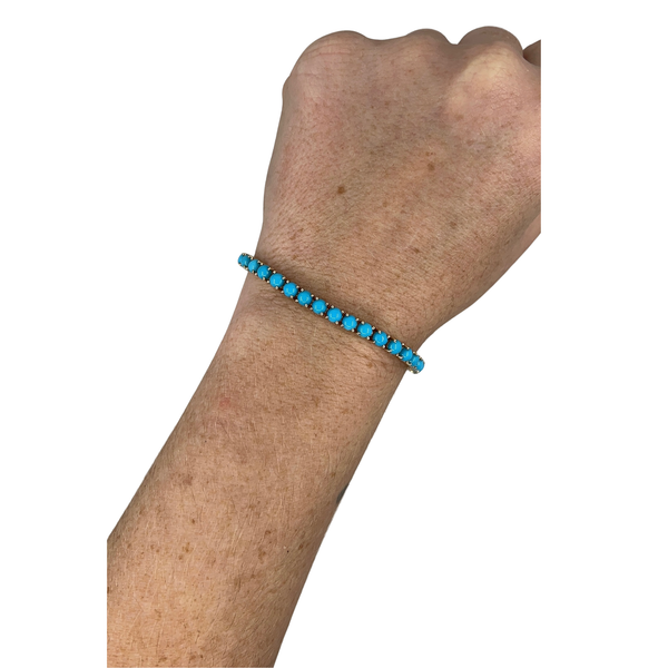 Cabochon Turquoise Tennis Bracelet