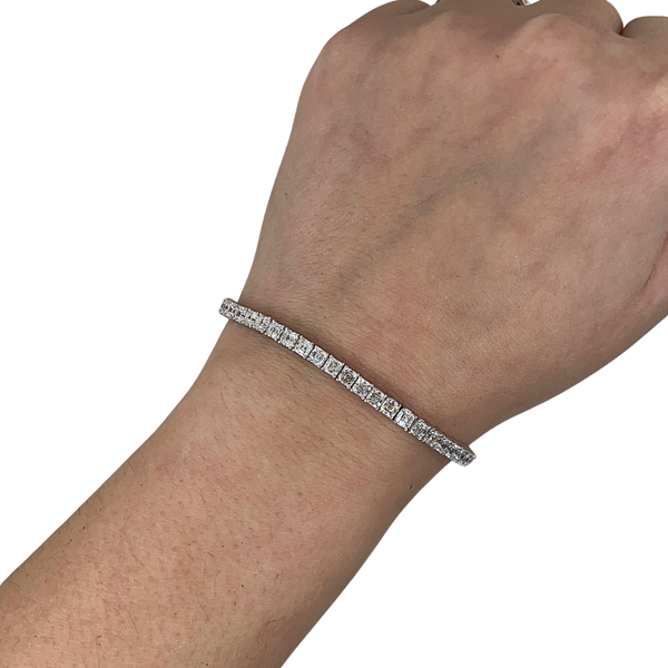Lab-Grown Asscher Cut Tennis Bracelet