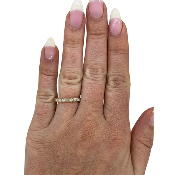 Double Baguette & Alternating Round Band