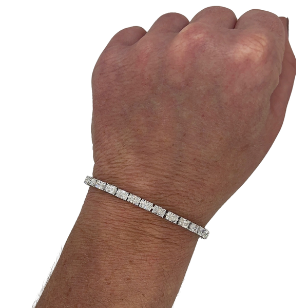 Lab-Grown E/W Radiant Tennis Bracelet