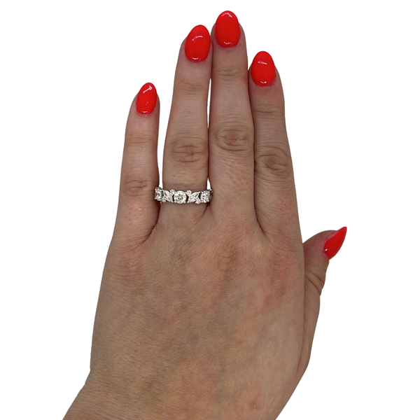 Lab-Grown Marquise & Round Accented Band