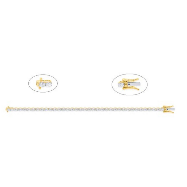 Lab-Grown E/W 6ctw Oval Tennis Bracelet