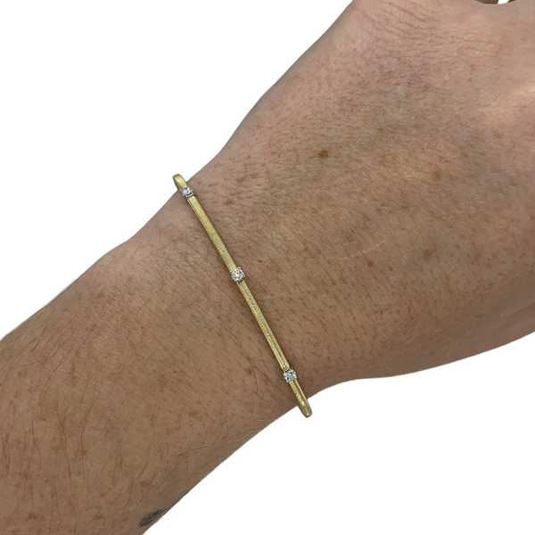 Matte 3 Stone Bangle