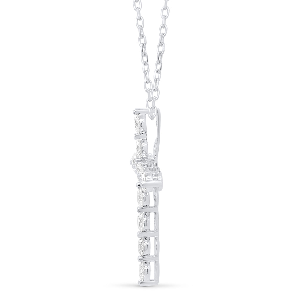 Lab-Grown Bubble Diamond Cross Necklace – Dallas Diamond Bar