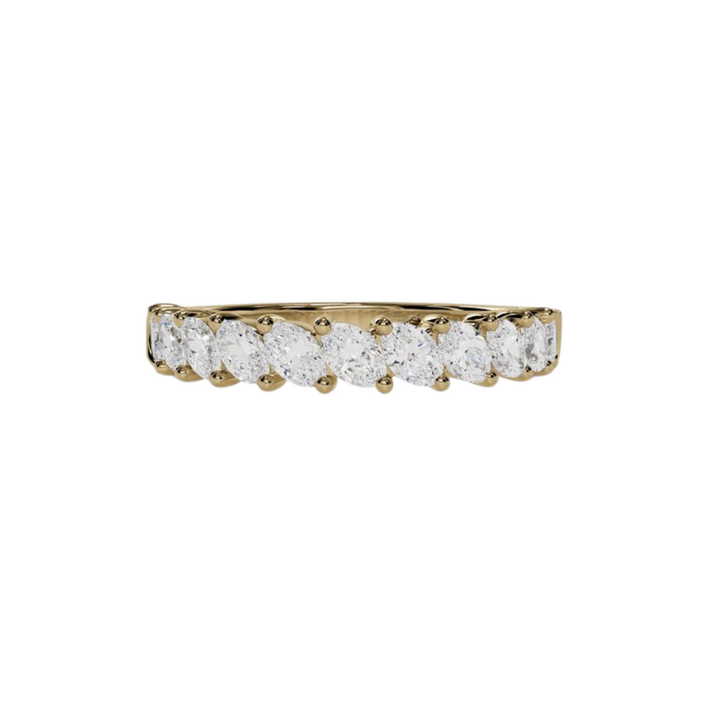 Tilted Marquise Diamond Band