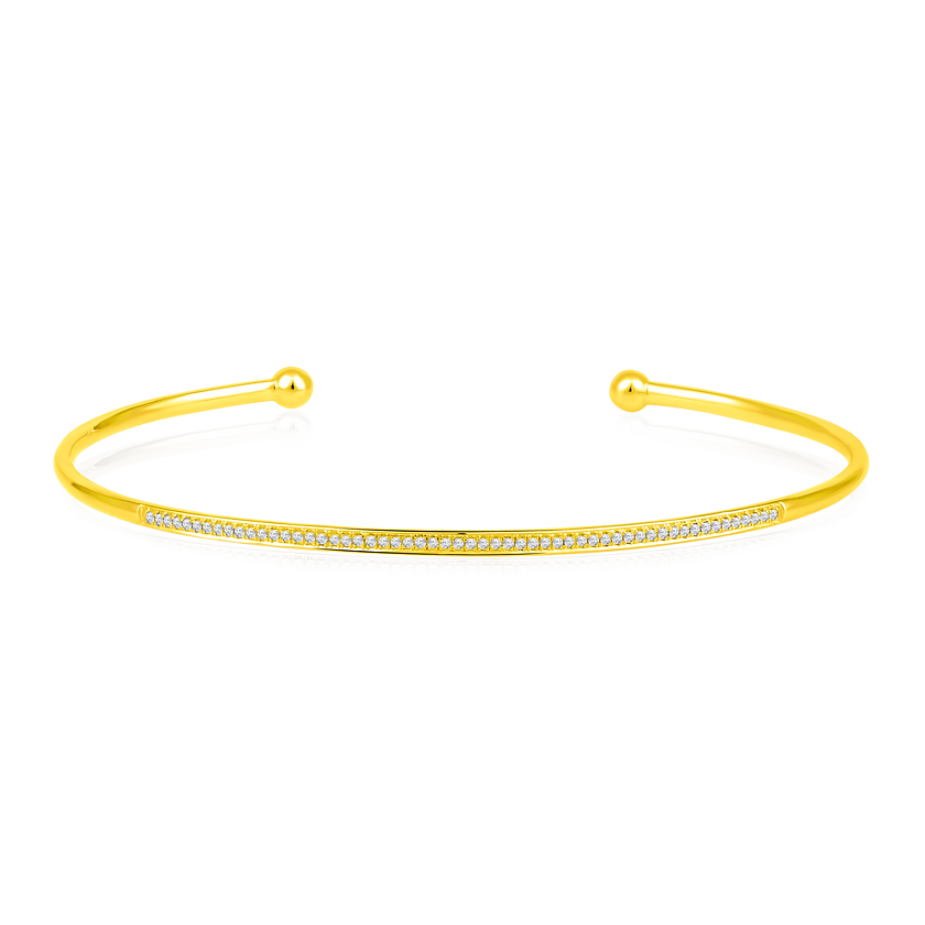 Diamond Thin Stackable Cuff