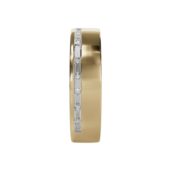 Flush-Set Baguette Diamond Chunky Band