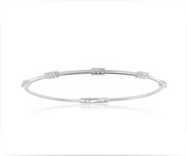 Diamond Station Flexible Bangle