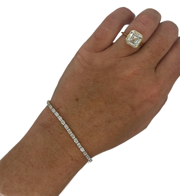 Baguette Illusion Beaded Bracelet