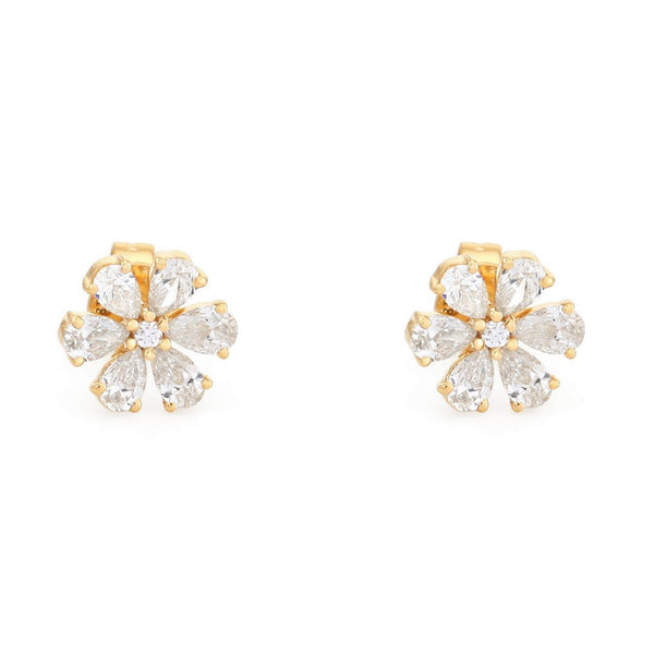 Diamond Flower Studs