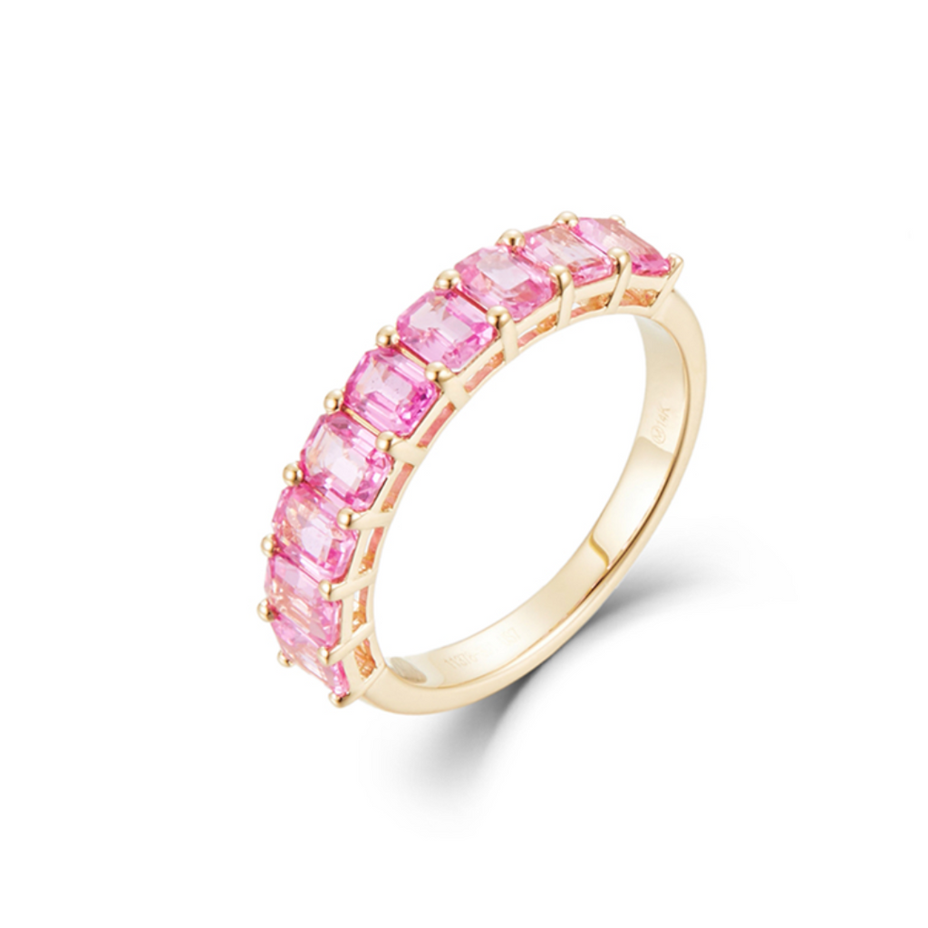 Emerald Pink Sapphire Band