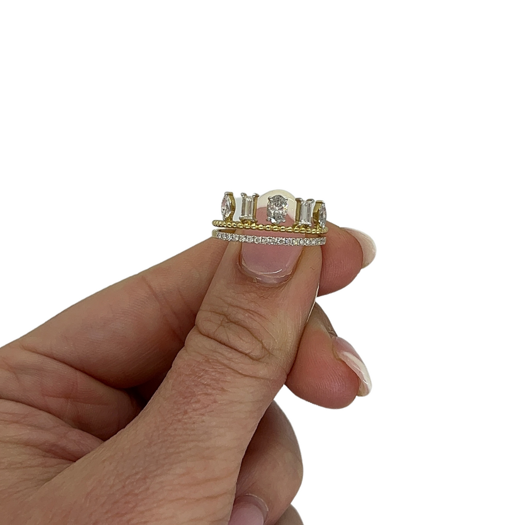 Multi-Shape Crown Ring