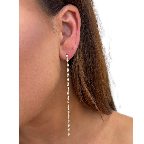 Round & Cluster Marquise Duster Earrings