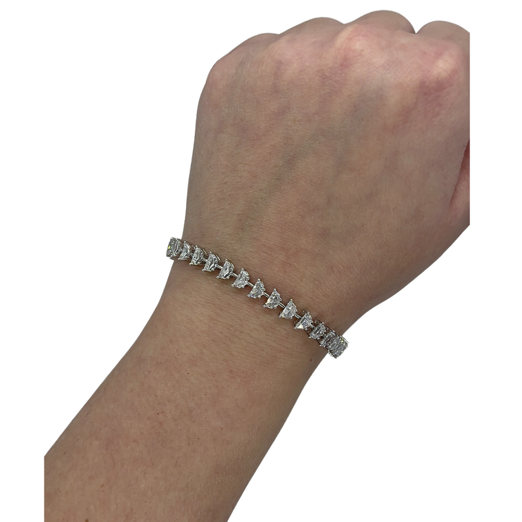 Lab-Grown Half-Moon Tennis Bracelet