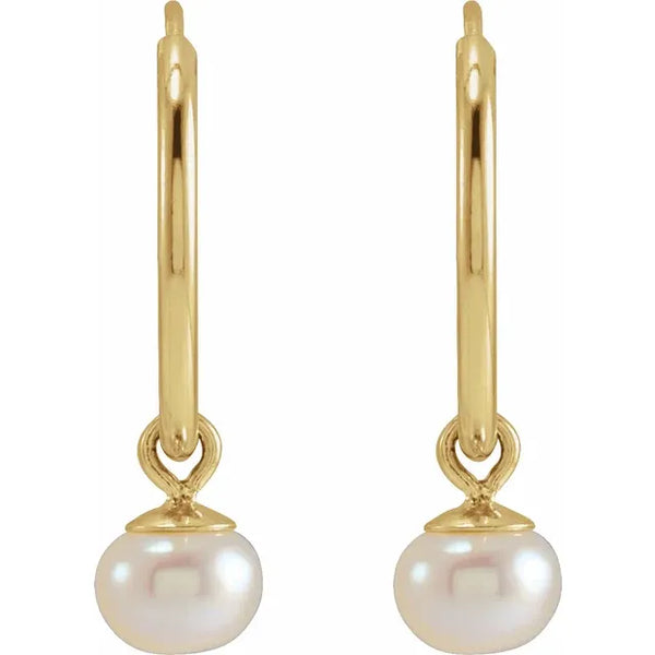 Freshwater Pearl Hoop Earrings