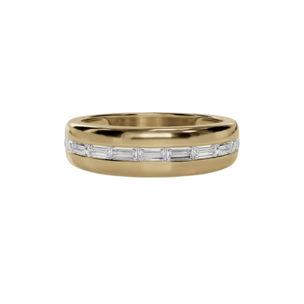 Flush Set Baguette Diamond Band