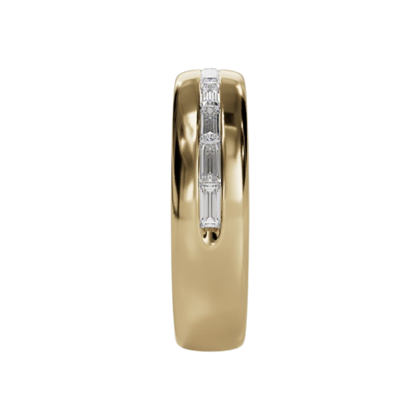 Flush Set Baguette Diamond Band