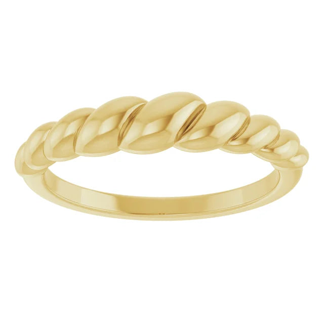 Petite Golden Croissant Ring