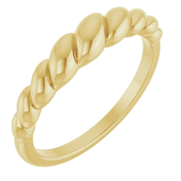 Petite Golden Croissant Ring