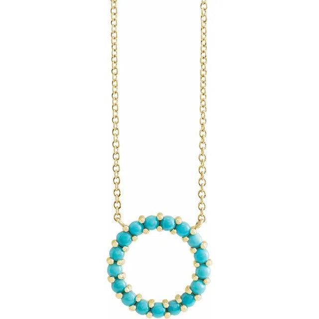Natural Turquoise Pendant Necklace