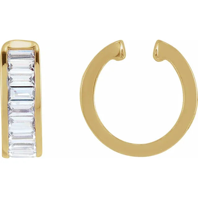 Lab-Grown Diamond Baguette Ear Cuffs