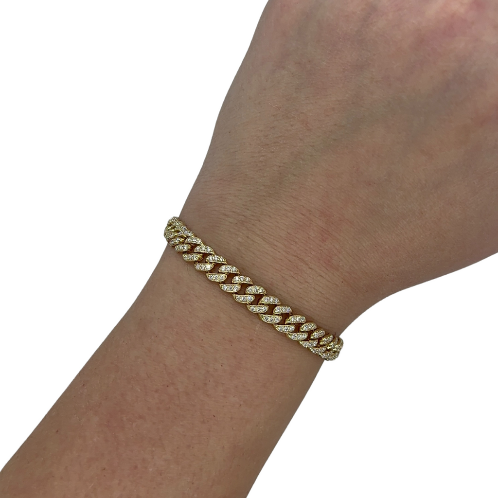 Lab-Grown Diamond Curb Chain Bracelet